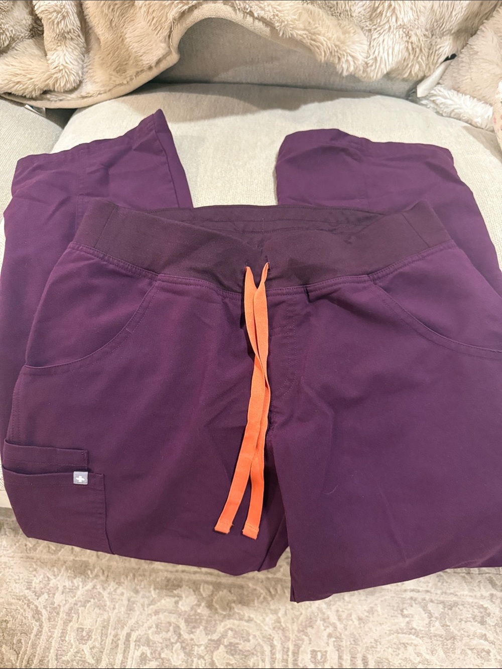 Figs Jam Purple scrub bottoms